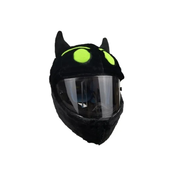 Motorcycle Helmet Cover - Devil Green Eyes