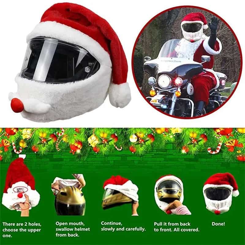 Motorcycle helmet cover Santa - Ride India Ride