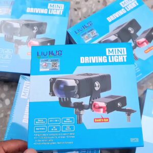 LIU HJG Waymaker Dual Colour Fog Light Version 4 with Red Devil Eye and Canbus Wiring (2Pcs) - Easy Installation for Cars and Motorcycles