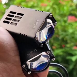 LIU HJG Waymaker Dual Colour Fog Light Version 4 with Red Devil Eye and Canbus Wiring (2Pcs) - Easy Installation for Cars and Motorcycles