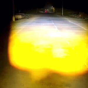 LIU HJG Waymaker Dual Colour Fog Light Version 4 with Red Devil Eye and Canbus Wiring (2Pcs) - Easy Installation for Cars and Motorcycles