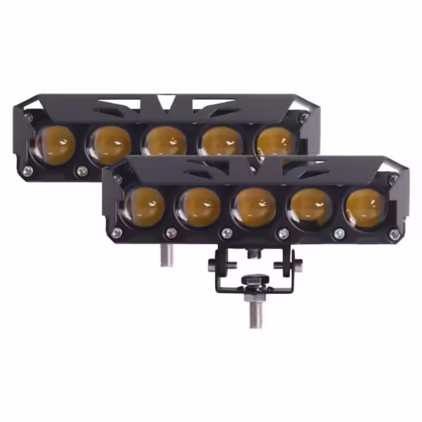 HJG Original Mega Drive 5 Lens Dual Color Yellow/White LED Fog Lights (Pair)