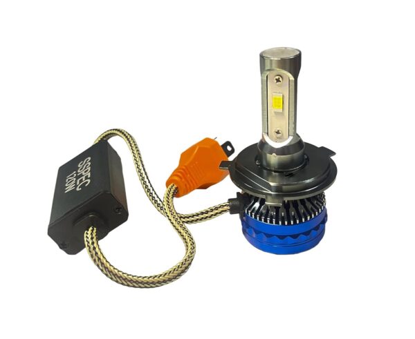 Ride India Ride SSPEC 120W Super Bright H4 LED Motorcycle Headlight Bulb (6000 Lumens, 8000 RPM Cooling Fan) – Universal Fit