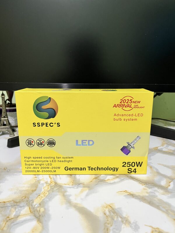 SSPEC'S 250W LED Headlight Bulb S4 - Super Bright 22000LM Car/Motorcycle Headlight 12V-80V