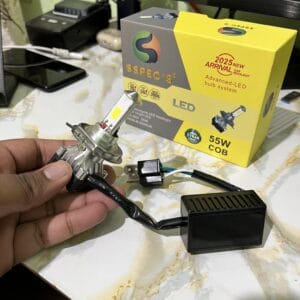 High-quality 55W COB LED motorcycle headlight bulb for bright, energy-efficient illumination and improved visibility on the road. Ideal for upgrade and repair.