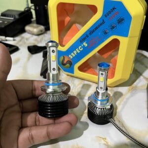 Ultra-bright LED headlamp bulbs suitable for motorcycle and car headlight upgrades for improved safety and visibility on the road.