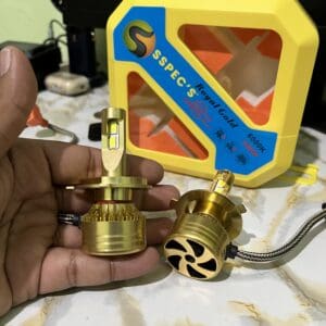 Bright LED headlight bulbs for motorcycles with high luminous efficiency and durability. Perfect for enhancing visibility during night rides on Indian roads.