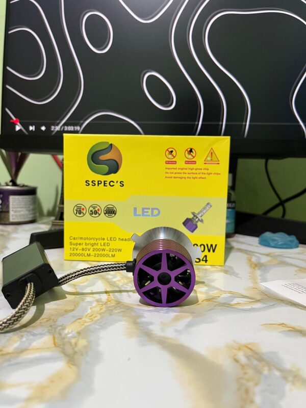 SSPEC'S 200W LED Headlight Bulb S4 - Super Bright 22000LM Car/Motorcycle Headlight 12V-80V - Image 2