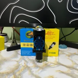 High Power LED motorcycle headlight bulb with advanced cooling system for safe and bright night riding. Perfect upgrade for motorcycle headlights with 110W super bright LED technology for enhanced visibility.