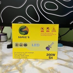 SSPEC'S 200W LED Headlight Bulb S4 - Super Bright 22000LM Car/Motorcycle Headlight 12V-80V
