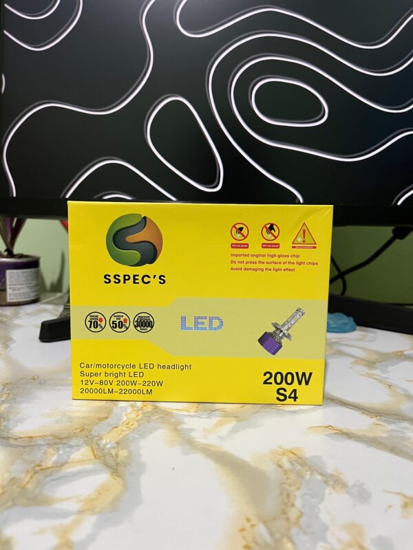 SSPEC'S 200W LED Headlight Bulb S4 - Super Bright 22000LM Car/Motorcycle Headlight 12V-80V
