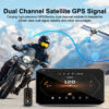 Motorcycle Dash Cam GPS Navigation 6.25" Screen Wireless CarPlay Recording Camera