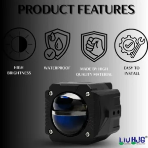 Alternative view of LIU HJG Gorilla LED Fog Light – 3 Color Mode, 120W, Super Bright (Pack of 2)