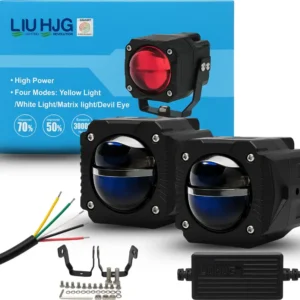 LIU HJG Gorilla LED Fog Light – 3 Color Mode, 120W, Super Bright (Pack of 2)