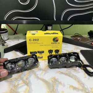 SSPEC'S C-202 LED Fog Light for Car & Motorcycle | Dual Color White + Yellow | High-Power Auxiliary Driving Light