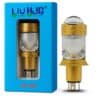 Liu HJG LED motorcycle signal light bulb, gold and silver, high visibility, energy-efficient, suitable for bike safety lights, easy to install.
