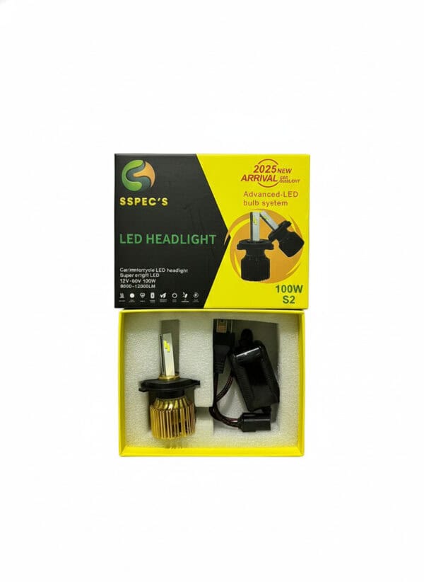 High-quality LED headlight bulb for vehicles, featuring advanced LED technology and 100W power output, ideal for car and motorcycle headlights, enhance visibility and safety on Indian roads.