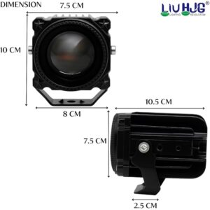 HJG 80W Laser Cannon Projector Fog Lights Pair – Dual Color 500M White 300M Yellow Beam1