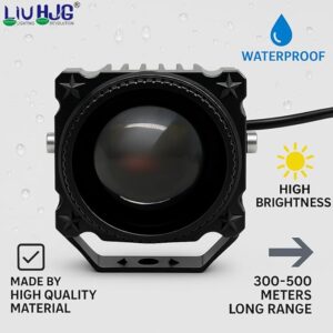 Alternative view of Liu HJG 80W Laser Cannon Projector Fog Lights – Dual Color 500M White & 300M Yellow Beam - (Pack of 2)
