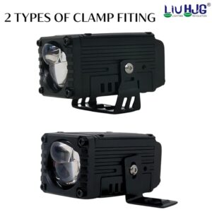 High brightness LED bicycle headlight with clamp fitting for cycling safety, durable waterproof design, ideal for night riding and outdoor adventures.