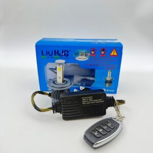 LED motorcycle headlight bulb, high illumination, durable, compatible with bikes, improve visibility, energy-efficient, easy installation, roadside safety.