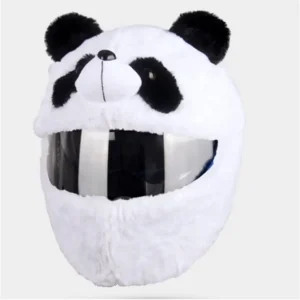 White Panda Helmet Cover