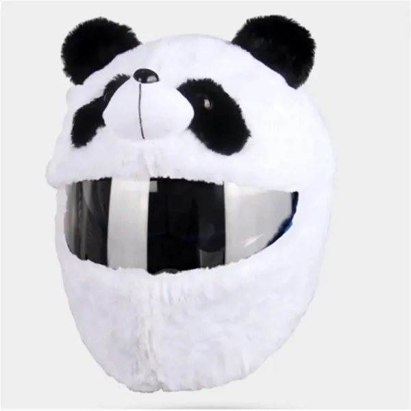 White Panda Helmet Cover
