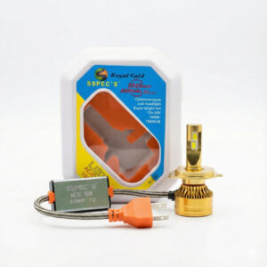 SSpecs Royal Gold 180W H4 LED Headlight Bulb for Car & Motorcycle | AC/DC | 12V–80V | 16000–18000 Lumens (6 Months Warranty)