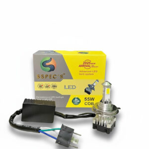 SSpecs 55W H4COB LED Headlight Bulb for Car & Motorcycle | 4500–5500 Lumens | 12V–80V |
