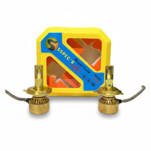 SSpecs Royal Gold 360W LED Headlight Bulb | 6000K White Light | H11 / H8 / H9 Socket | Super Bright | Car & Motorcycle (Pack of 2) (6 Months Warranty)