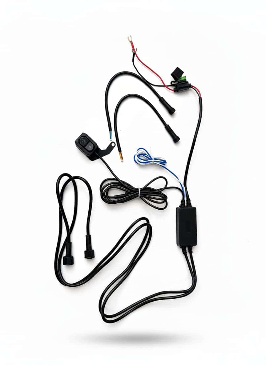 fog light wiring harness for motorcycle relay switch fuse kit
